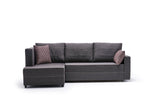 Corner sofa with sleeping function on the left ece brown