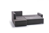 Corner sofa with sleeping function on the left ece brown