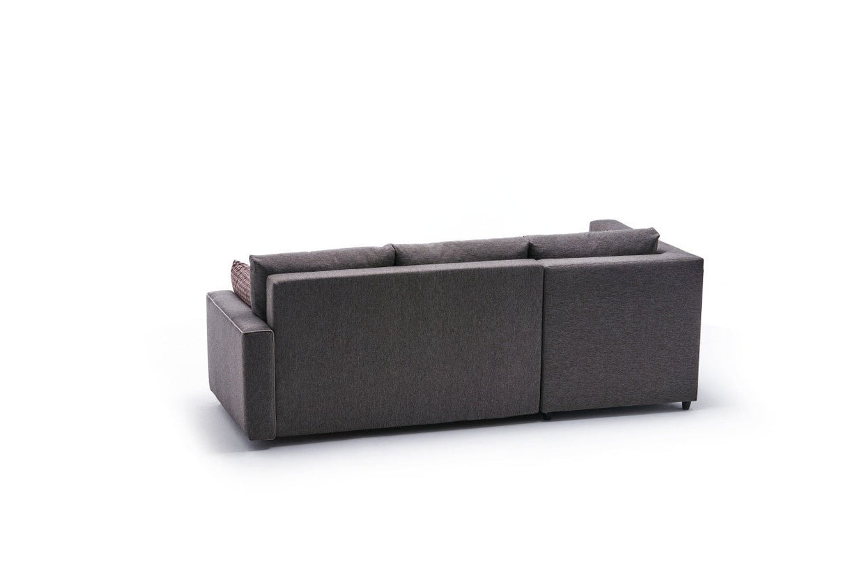 Corner sofa with sleeping function on the left ece brown