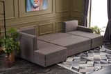 Corner sofa with sleep function ECE Brown