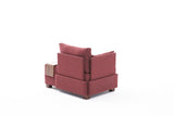 Armchair left fly claret red