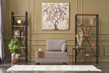 Armchair left fly beige