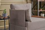 Armchair left fly beige