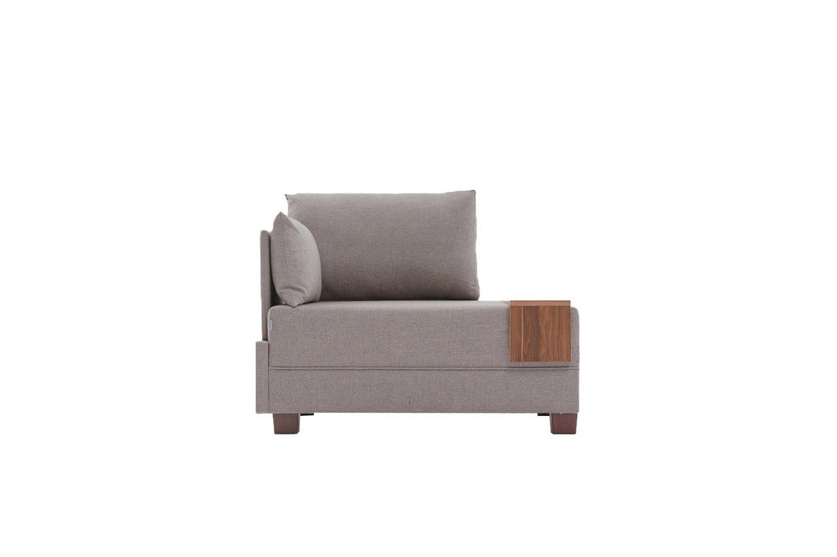 Armchair left fly beige