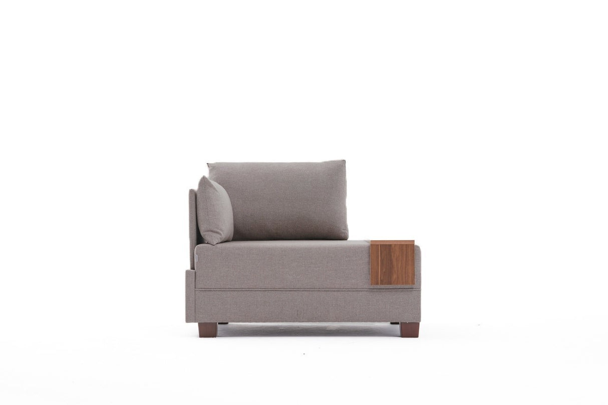 Armchair left fly beige