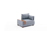 Armchair right fly blue