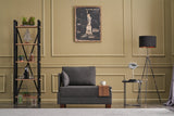 Armchair left fly anthracite