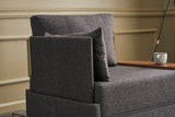 Armchair left fly anthracite