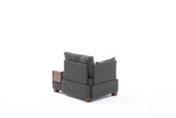 Armchair left fly anthracite