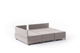 Corner sofa with sleeping function on the left fly cream