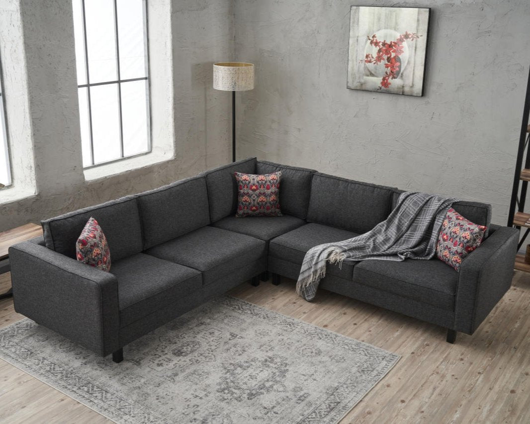 Corner sofa bare anthracite