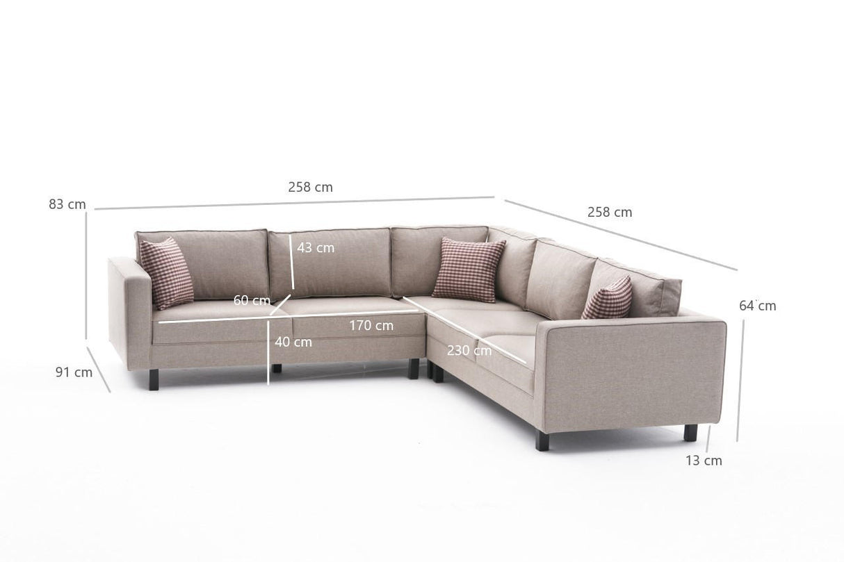 Corner sofa bare cream