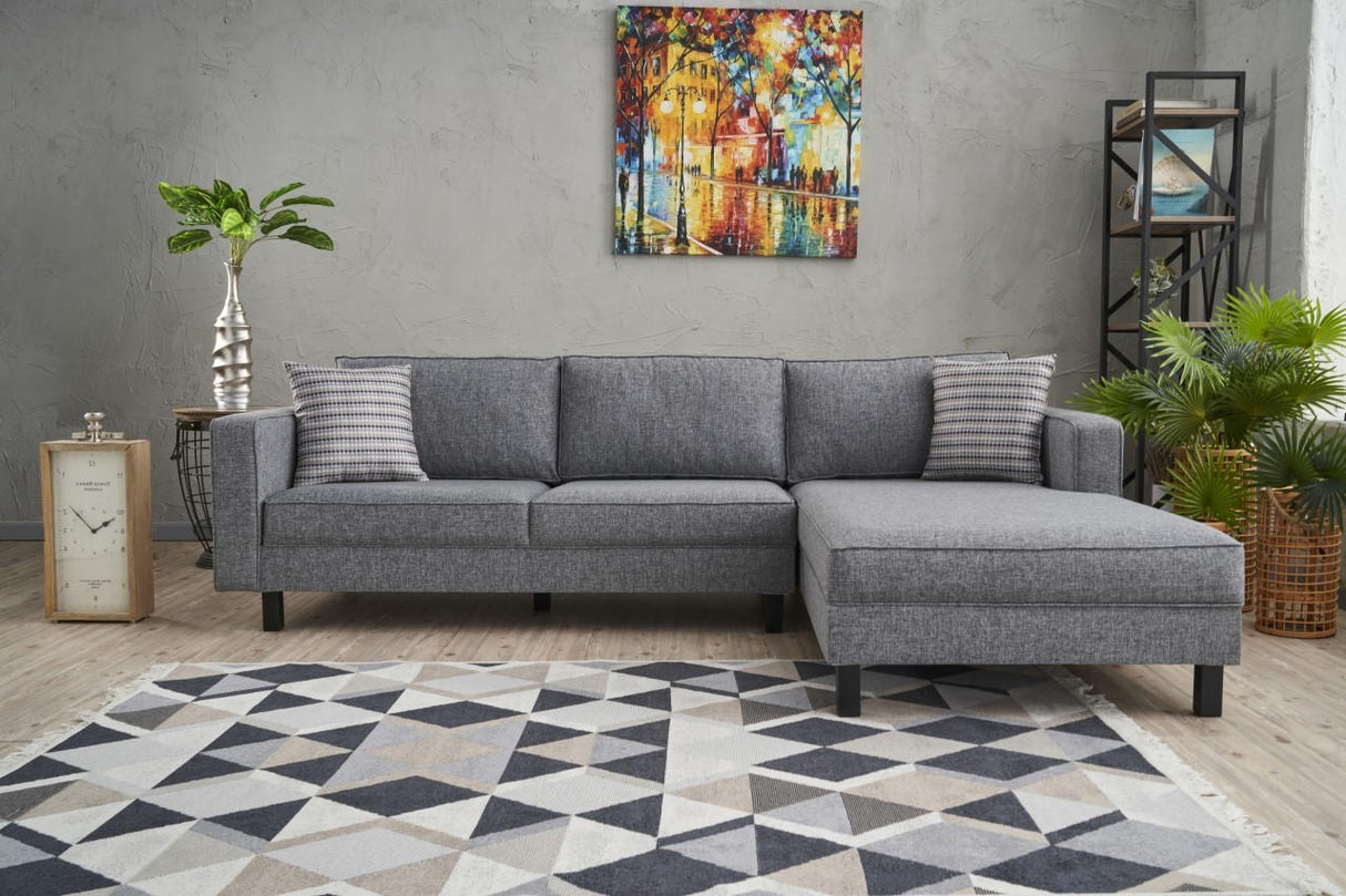 Corner sofa right bare gray