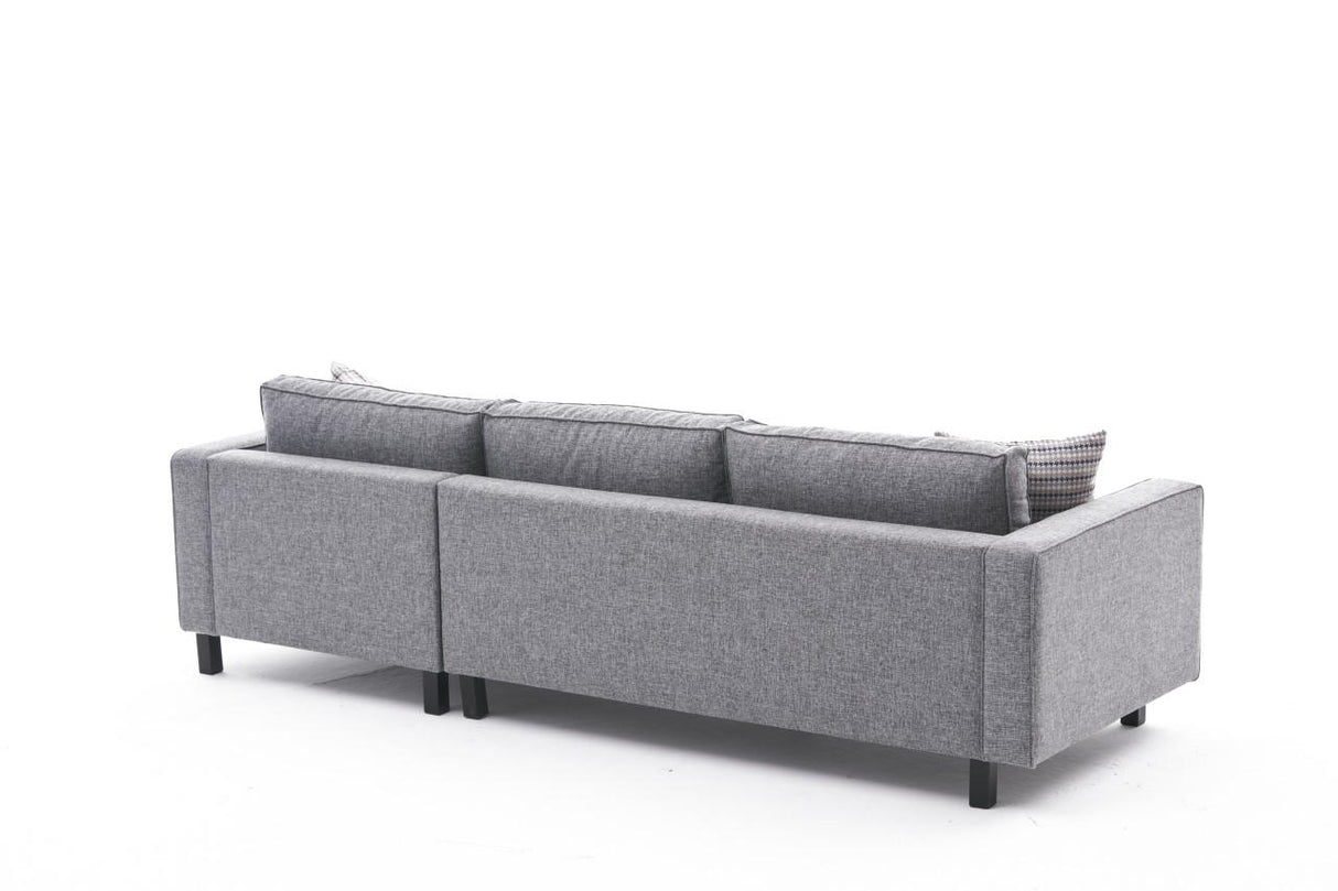 Corner sofa right bare gray