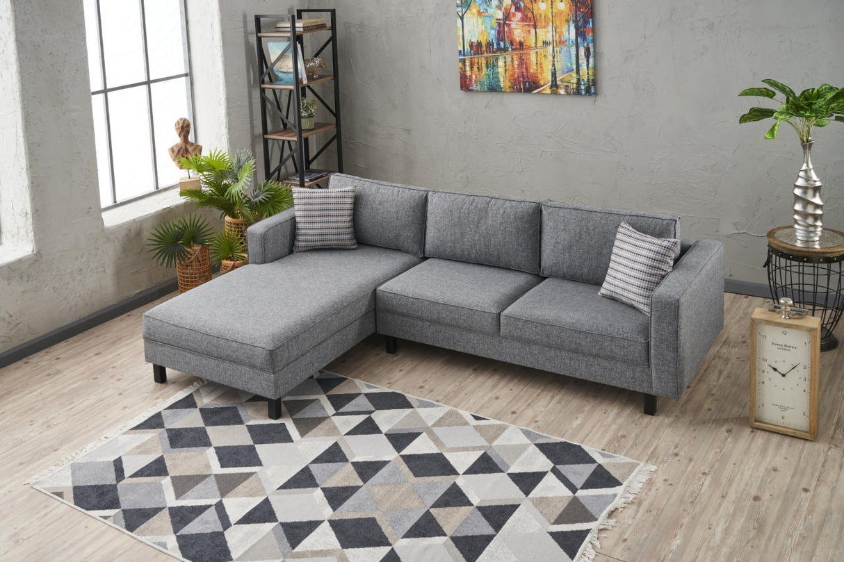 Corner sofa left bare gray