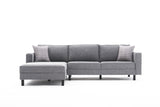 Corner sofa left bare gray