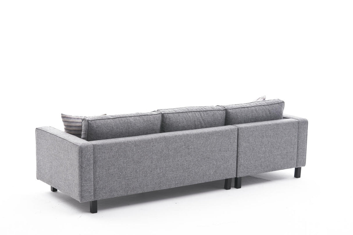 Corner sofa left bare gray