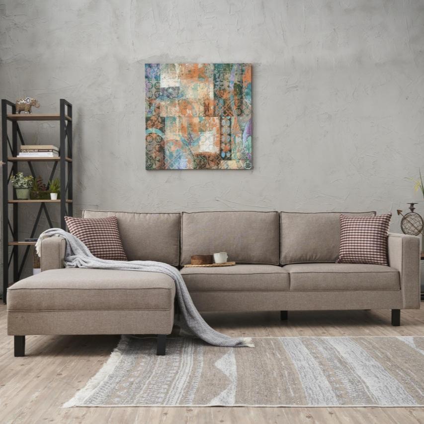 Corner sofa left bare cream