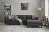 Corner sofa on the right bare anthracite