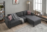 Corner sofa on the right bare anthracite