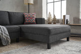 Corner sofa on the right bare anthracite