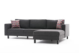 Corner sofa on the right bare anthracite