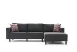 Corner sofa on the right bare anthracite