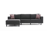 Corner sofa left bare anthracite