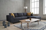 Corner sofa on the right bare anthracite