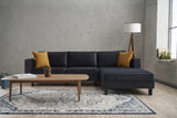 Corner sofa on the right bare anthracite