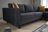 Corner sofa on the right bare anthracite