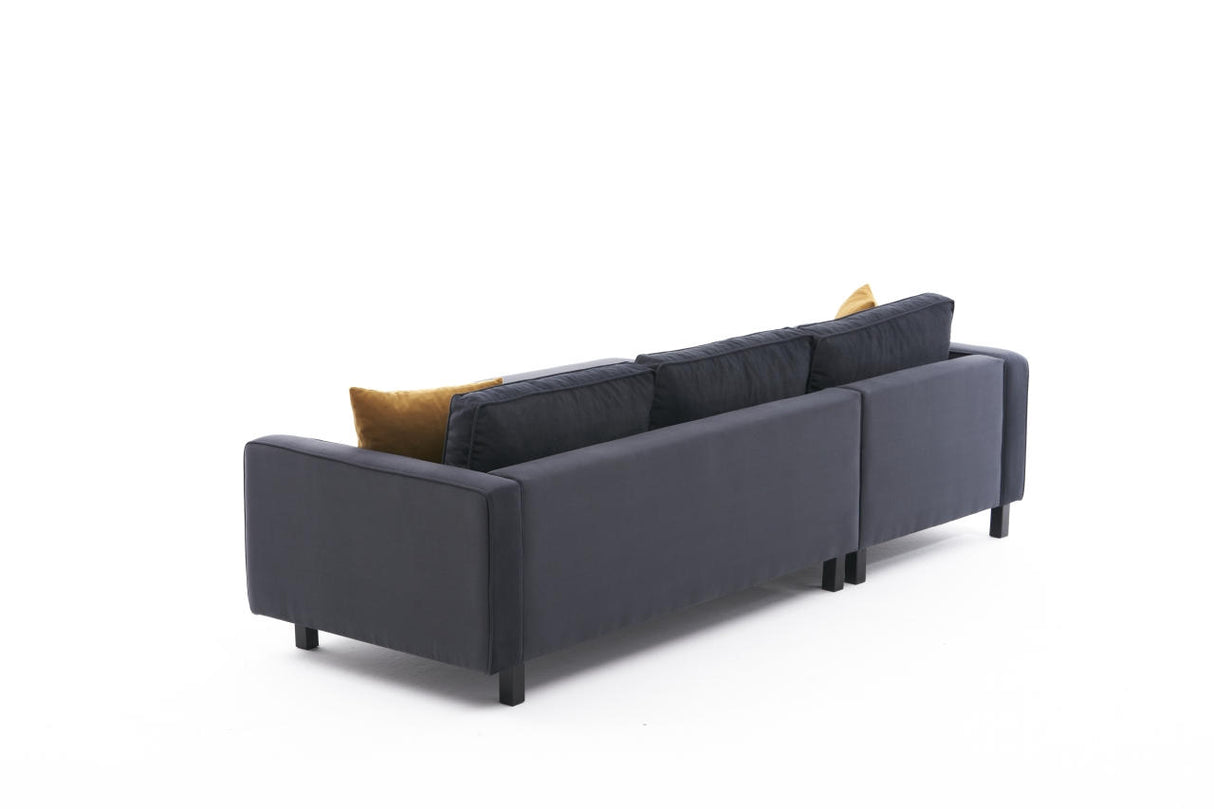 Corner sofa left bare anthracite