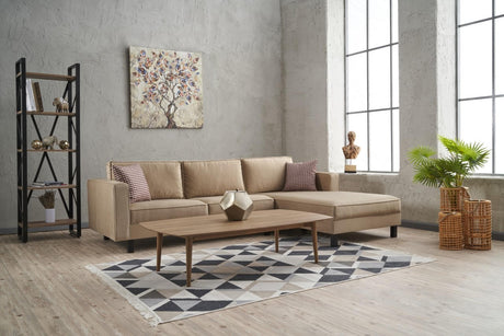 Corner sofa on the right bare cream