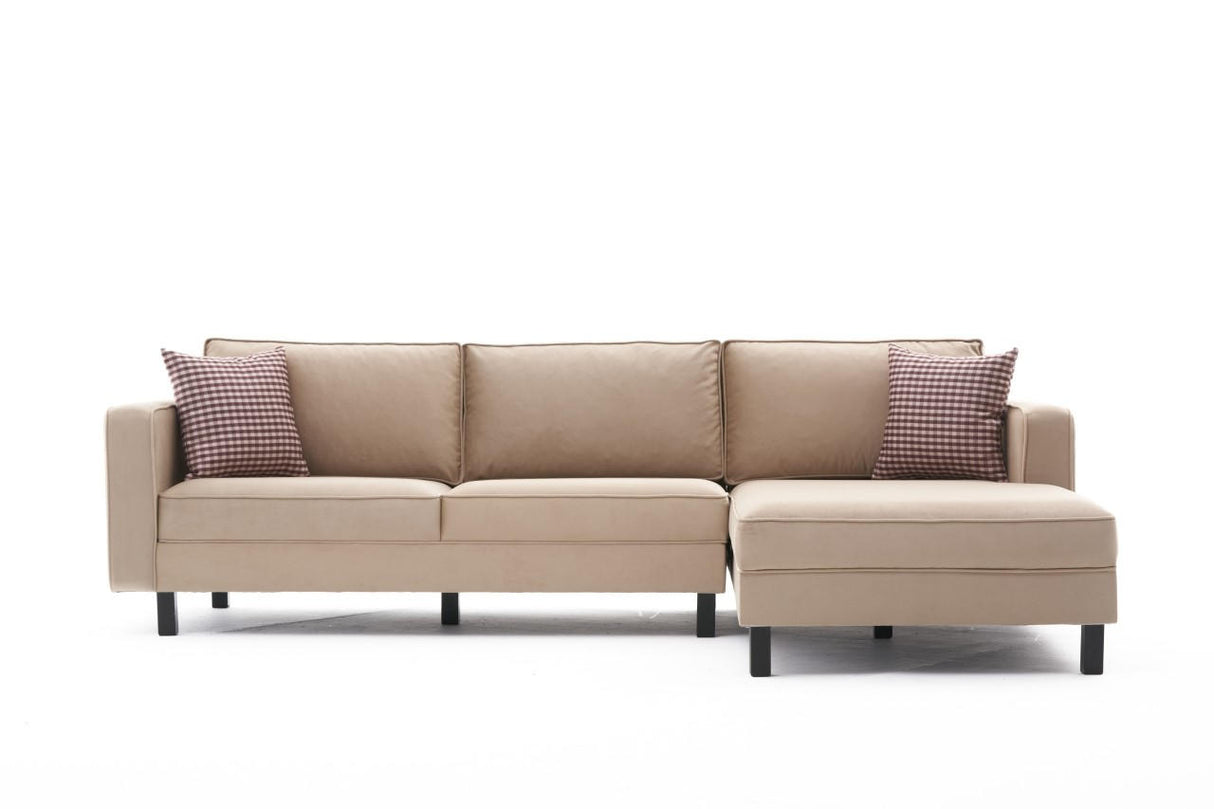 Corner sofa on the right bare cream