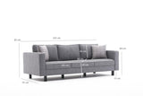 3-seater sofa bare gray