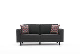 2-seater Bank Bare Anthracite