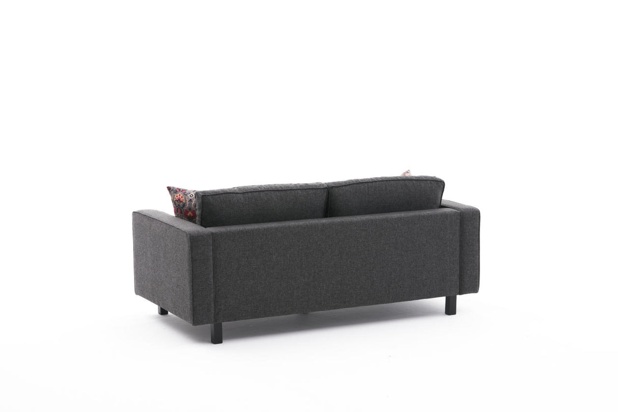 2-seater Bank Bare Anthracite