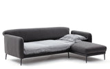 Corner sofa right with sleeping function Venus Anthracite