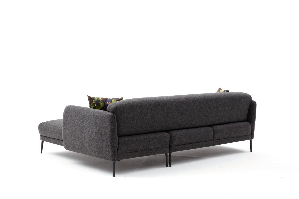 Corner sofa right with sleeping function Venus Anthracite