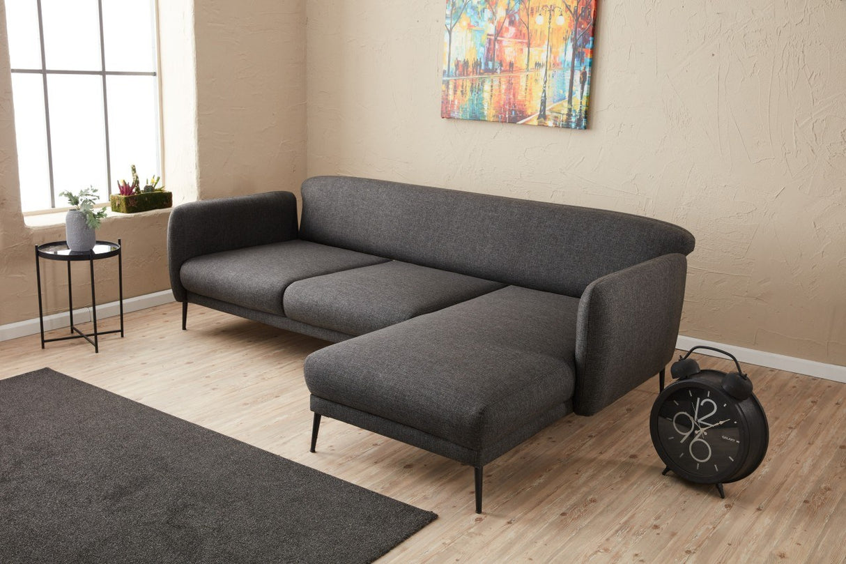 Corner sofa right with sleeping function Venus Anthracite