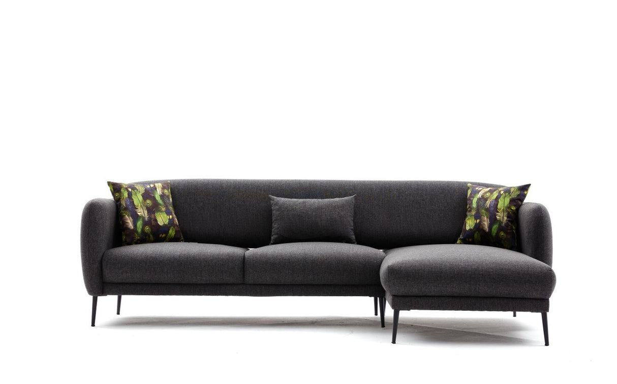 Corner sofa right with sleeping function Venus Anthracite