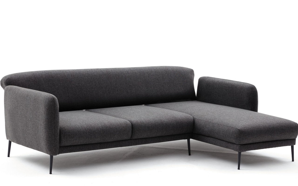 Corner sofa right with sleeping function Venus Anthracite