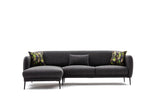 Corner sofa on the left with sleeping function Venus Anthracite