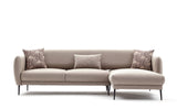 Corner sofa on the right with sleeping function Venus cream