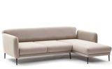 Corner sofa on the right with sleeping function Venus cream