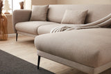 Corner sofa on the right with sleeping function Venus cream