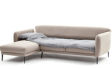 Corner sofa on the left with sleeping function Venus cream