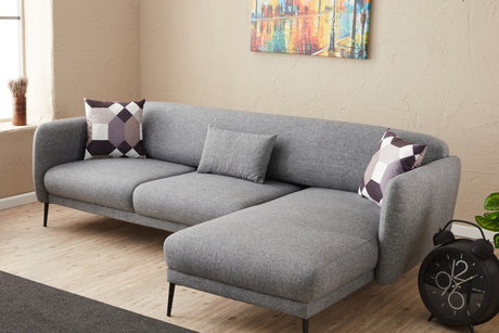 Corner sofa right with sleeping function Venus Gray