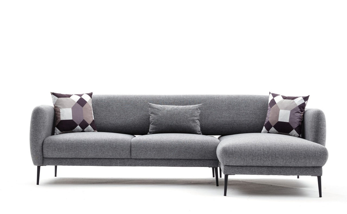 Corner sofa right with sleeping function Venus Gray