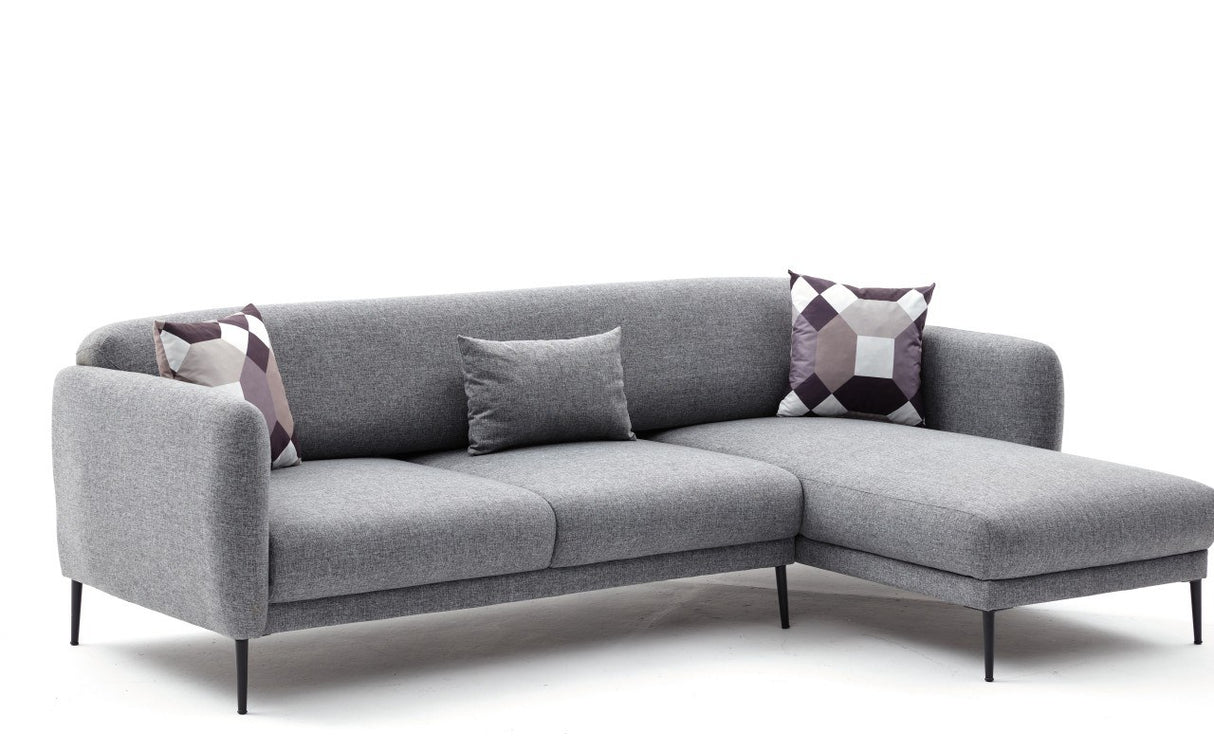 Corner sofa right with sleeping function Venus Gray